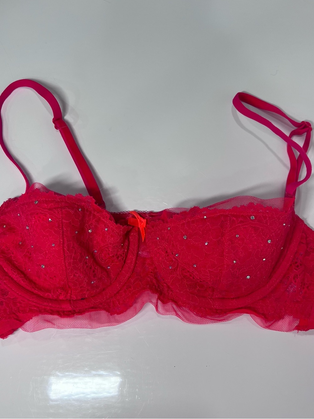 Victoria's Secret Dream Angel Balconette Bra with Crystal Accents